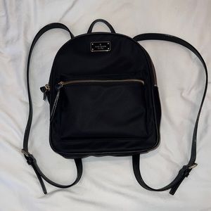 Kate Spade backpack - black, nylon with adjustable straps